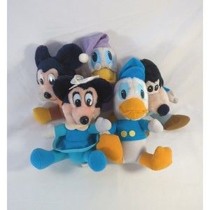Disney Mickeys Christmas Carol Plush Stuffed Toys Hardees Vtg 1984 Complete Set